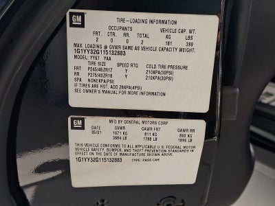 2001 Chevrolet Corvette Base