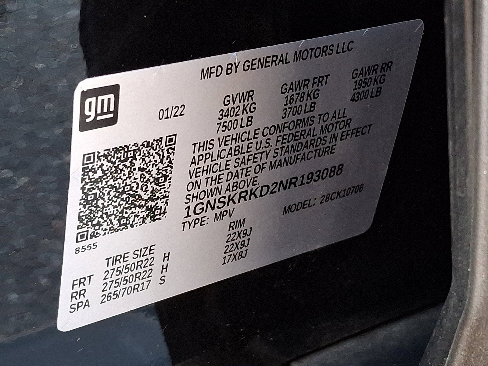 2022 Chevrolet Tahoe RST