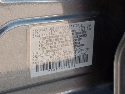 2020 Nissan Sentra SV Xtronic CVT