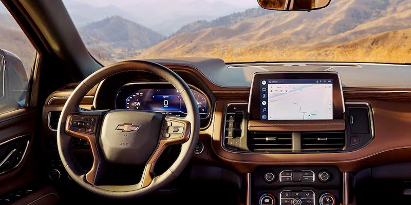 Interior view of a 2022 Chevrolet Tahoe