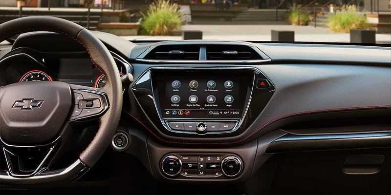 Interior view of a 2022 Chevrolet Trailblazer