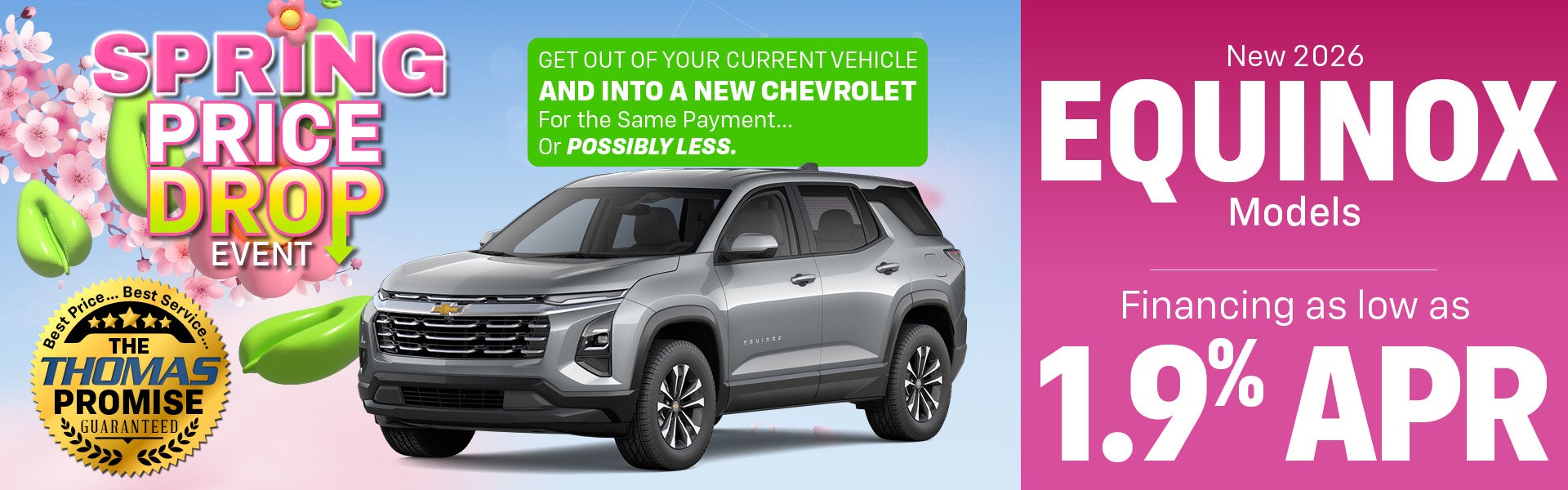 2026 Equinox LT FWD - Drive for$293 per mo. 36 mos.