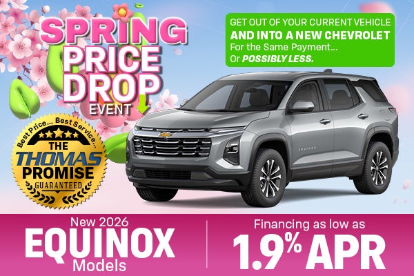 2026 Equinox LT FWD - Drive for$293 per mo. 36 mos.