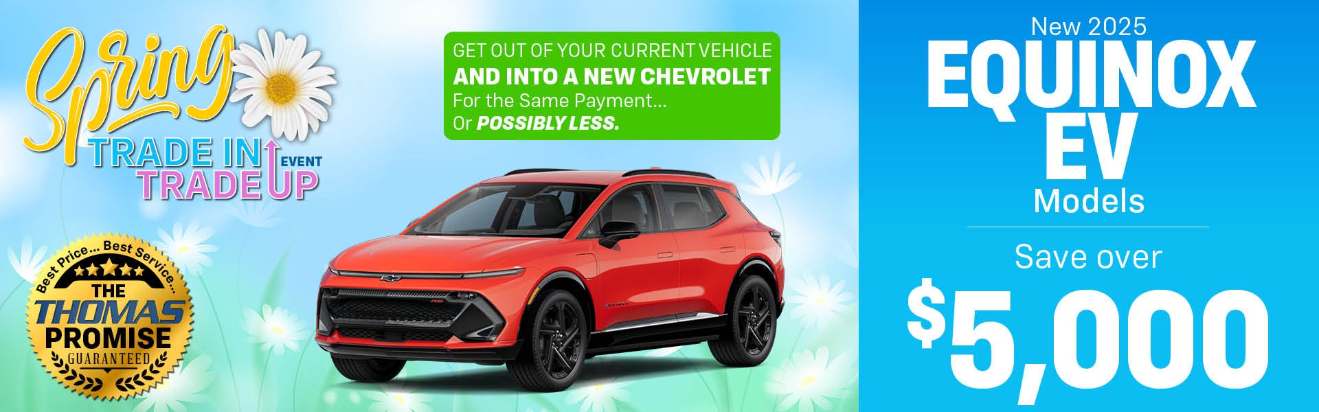 2025 Equinox EV 3LT FWD Drive for $225 per month 39 months