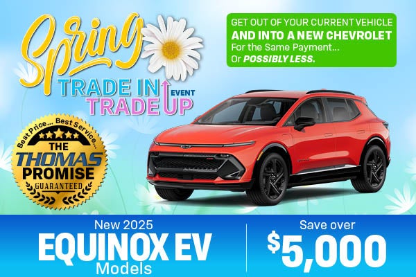 2025 Equinox EV 3LT FWD Drive for $225 per month 39 months