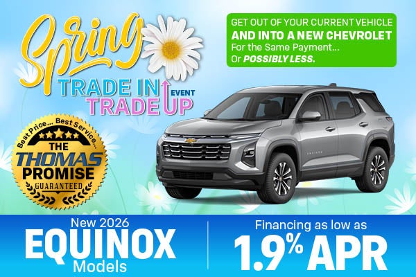2026 Equinox LT FWD - Drive for$293 per mo. 36 mos.
