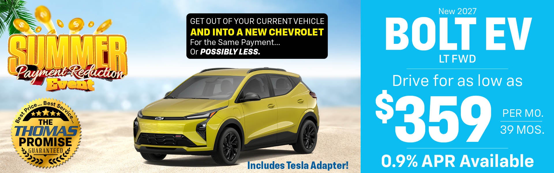 2027 Bolt EV LT AWD Drive for $359 per mo. 39 mos. 