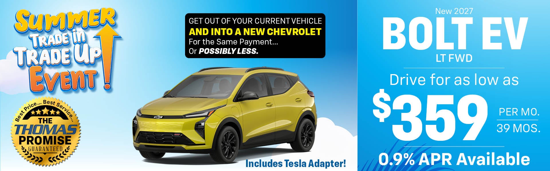 2027 Bolt EV LT AWD Drive for $359 per mo. 39 mos. 