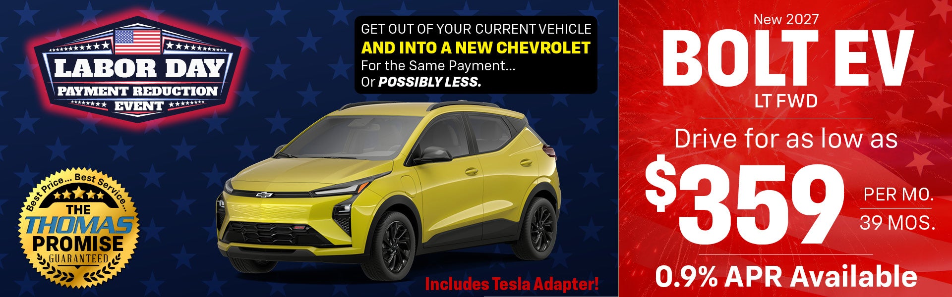 2027 Bolt EV LT AWD Drive for $359 per mo. 39 mos. 