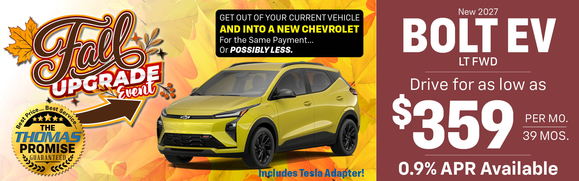 2027 Bolt EV LT AWD Drive for $359 per mo. 39 mos. 